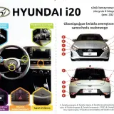 Na egzaminie z prawa jazdy na Hyundai i20 poznasz obsługę świateł: pozycyjnych, mijania, kierunkowskazów, awaryjnych i przeciwmgielnych.