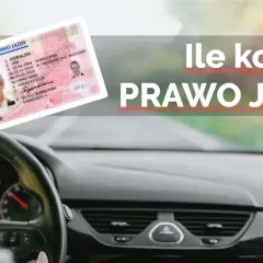 Ile płaci się za wydanie prawa jazdy? Widok z wnętrza samochodu na kierownicę i dokument prawa jazdy.