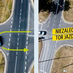 Na skrzyżowaniu można zawracać, jeśli tor jazdy jest prawidłowy. Unikaj niezalecanego toru jazdy, by zapewnić bezpieczeństwo.