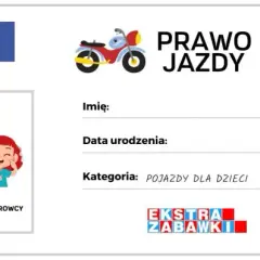 Prawo jazdy dla dzieci do wydruku - pomysł na edukacyjną zabawę