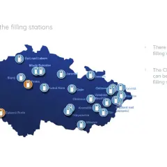 Mapa stacji CNG w Czechach. Znajdź punkty, gdzie tankować cng, od Pragi po Ostrawę.