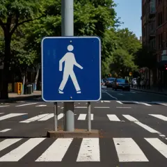 Znak informacyjny przejście dla pieszych - zasady i znaczenie