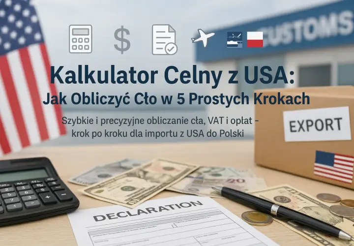 Kalkulator celny z USA: Jak obliczyć cło w 5 prostych krokach. Szybkie i precyzyjne obliczanie cła, VAT i opłat – krok po kroku dla importu z USA do Polski.