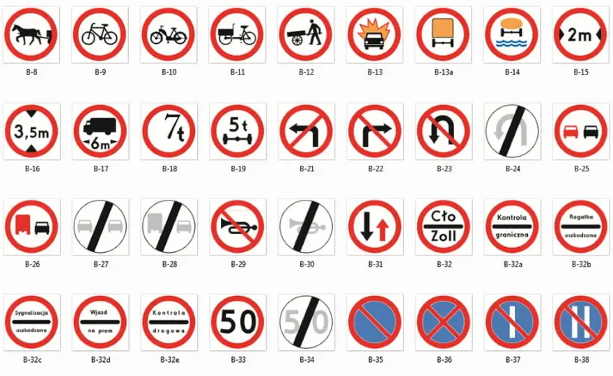 Biały znak z czarną kreską - co oznacza na drodze?