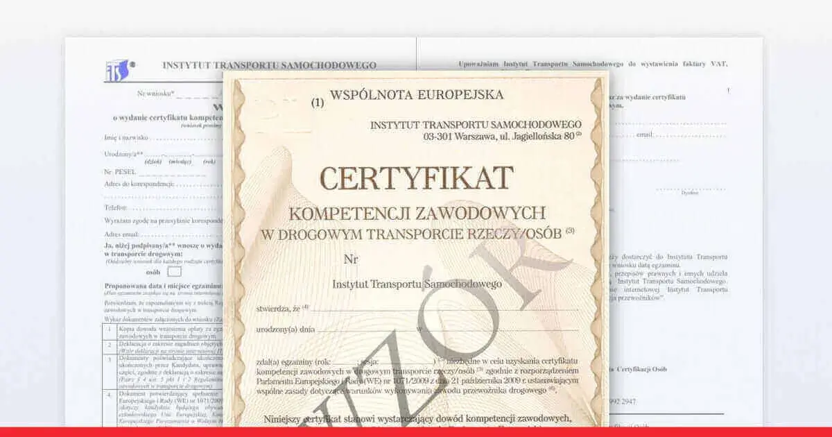 Kurs na przewóz rzeczy: Pytania i odpowiedzi na egzamin